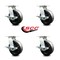 Service Caster 8 Inch Phenolic Wheel Heavy Duty Top Plate Swivel Caster with Brakes, 4PK SCC-55S825-PHR-SLB-4 - alternate 5